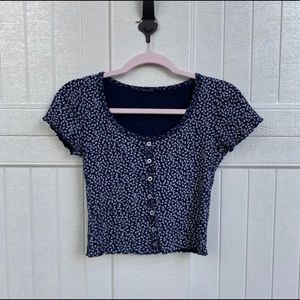 brandy melville zelly ruffle floral top